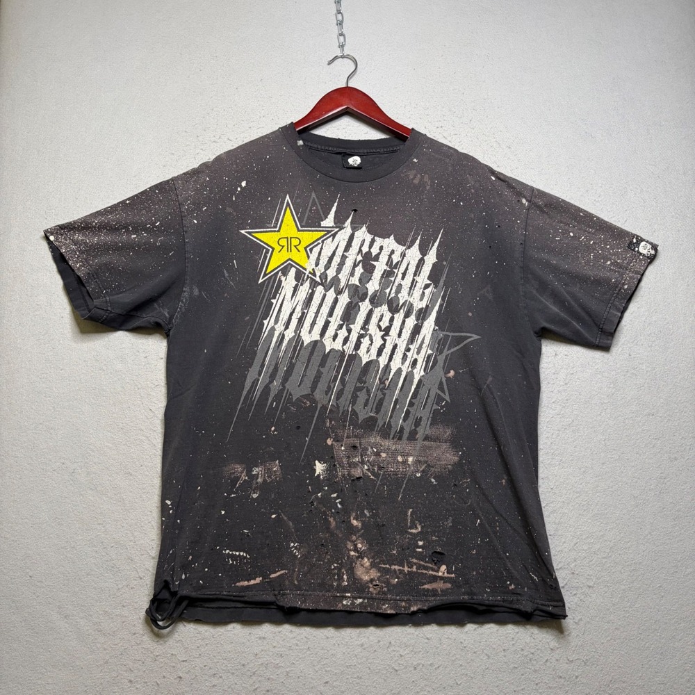 Metal Mulisha T-Shirt Men XL Black Rockstar‎ Energy Alliance Vintage Distressed